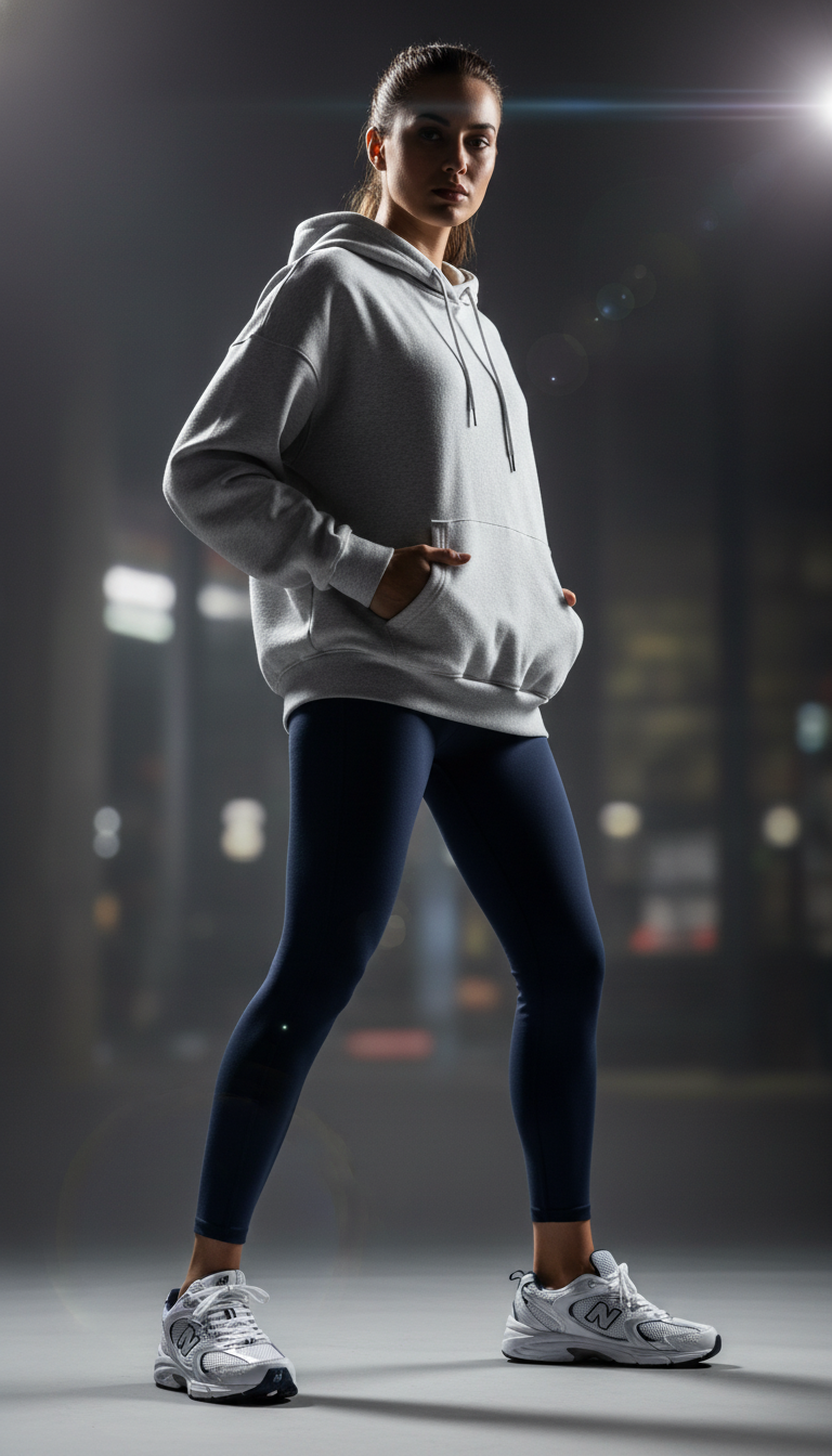 پرامپت تبلیغاتی کفش ورزشی با مدل حرفه‌ای