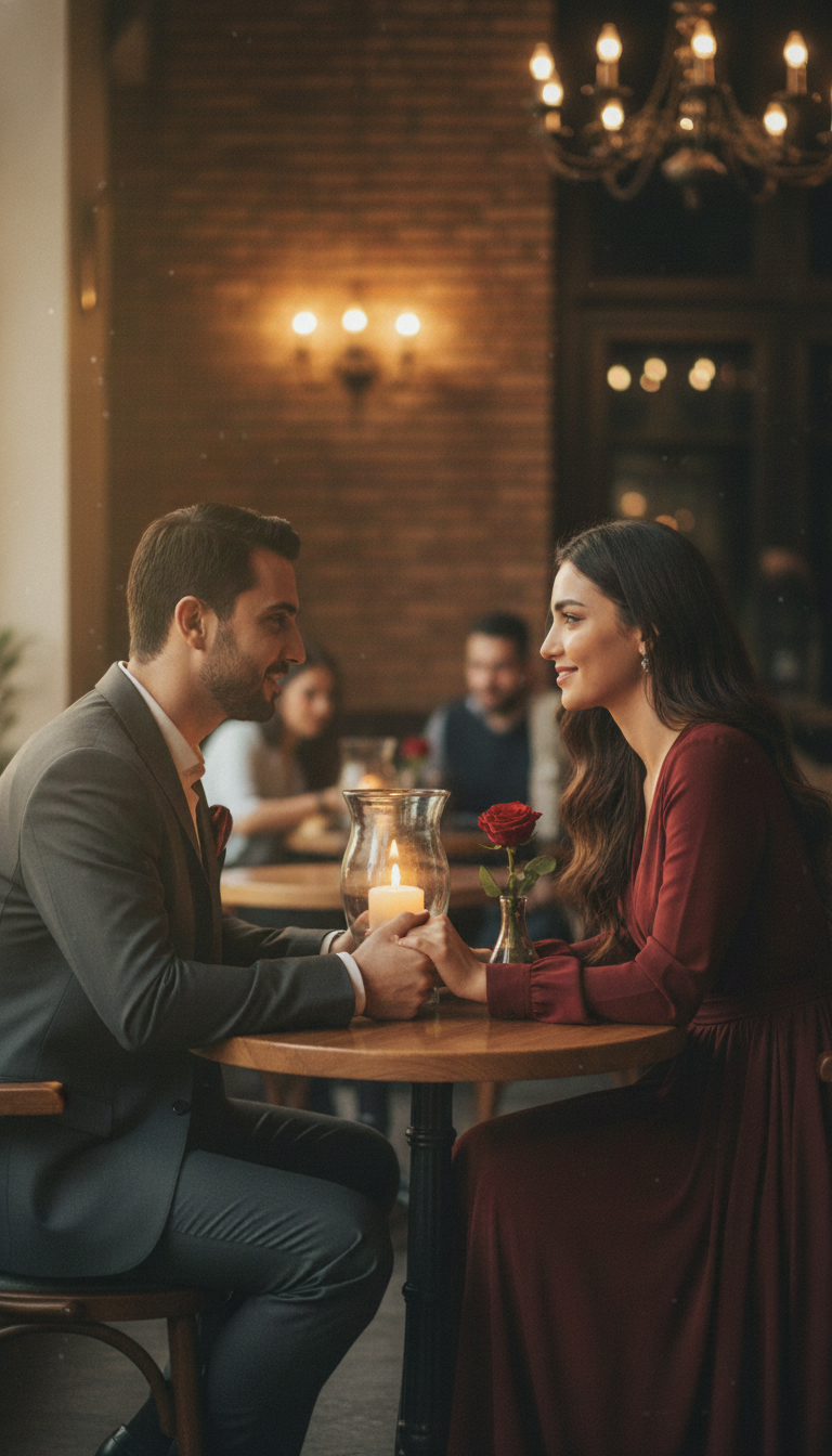 پرامپت پرتره زوج ولنتاین سینمایی | سبک فیلم عاشقانه هنری